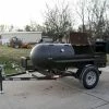 Steam Boat Smokers Smoker Trailer Pull Behind Wood 59"x 29" Charcoal Pit Wood Cage BBQ Cooker