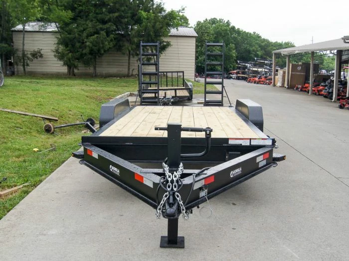 SLE Utility Trailers 7x16 I-Beam Equipment Trailer With (2) 7K Axles With Stand Up Ramps
