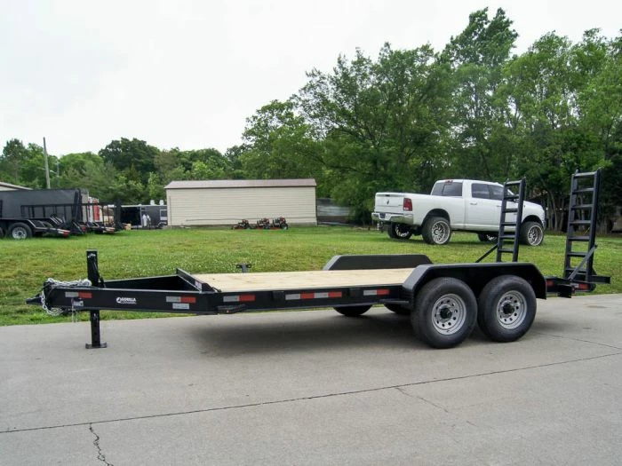 SLE Utility Trailers 7x16 I-Beam Equipment Trailer With (2) 7K Axles With Stand Up Ramps - Image 2