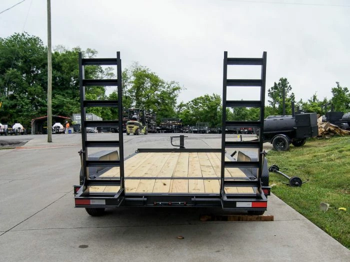 SLE Utility Trailers 7x16 I-Beam Equipment Trailer With (2) 7K Axles With Stand Up Ramps - Image 4
