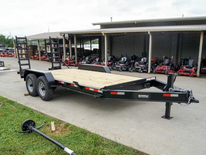 SLE Utility Trailers 7x16 I-Beam Equipment Trailer With (2) 7K Axles With Stand Up Ramps - Image 6