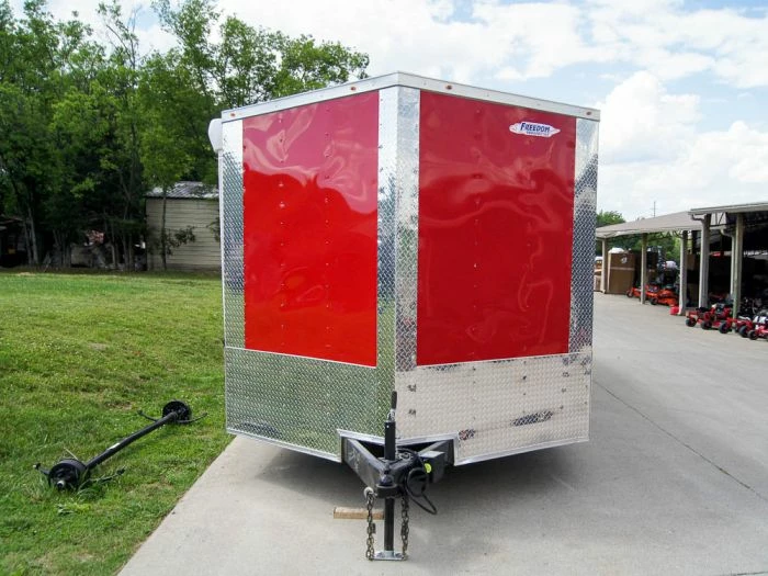 SLE Enclosed Trailers Custom Red 8.5x24 Enclosed Trailer (2) 5200lb Axles ATP Floor Storage