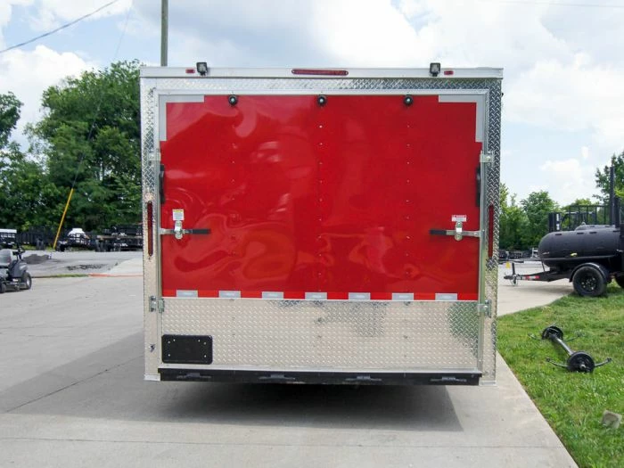 SLE Enclosed Trailers Custom Red 8.5x24 Enclosed Trailer (2) 5200lb Axles ATP Floor Storage - Image 5