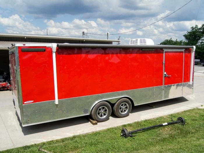 SLE Enclosed Trailers Custom Red 8.5x24 Enclosed Trailer (2) 5200lb Axles ATP Floor Storage - Image 6