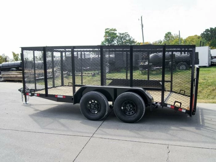 SLE Utility Trailers 6.4x14 4ft Mesh Sides Tandem Dovetail Utility Trailer - Image 6