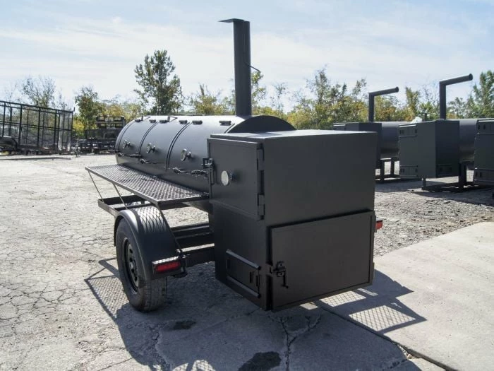 SLE Concessions BBQ Smoker 330 Gallon Trailer Pull Behind With Wood Cage 5 SLE Concessions BBQ Smoker 330 Gallon Trailer Pull Behind With Wood Cage - Image 3