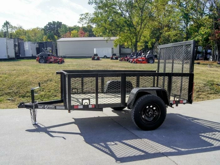SLE Utility Trailers 5x8 Straight Deck Utility Trailer With 2ft Mesh Side 3500lb Axle