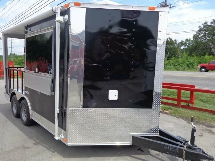 SLE Concessions BBQ Concession Trailer 8'x14' Black - Food Smoker Vending - Image 5