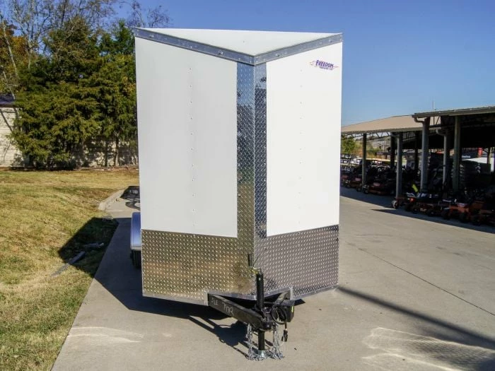 SLE Enclosed Trailers 6x14 White Slant Top V-Nose Enclosed Trailer 3,500lb Axle - Image 2