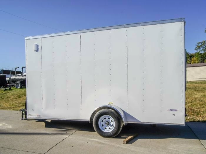 SLE Enclosed Trailers 6x14 White Slant Top V-Nose Enclosed Trailer 3,500lb Axle - Image 4