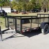 SLE Utility Trailers 5x10 Dovetail Utility Trailer With 2ft Mesh Sides 3500lb Axle