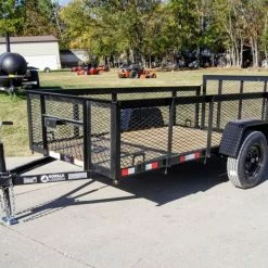 SLE Utility Trailers 5x10 Dovetail Utility Trailer With 2ft Mesh Sides 3500lb Axle