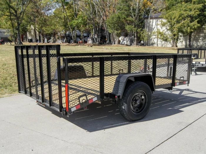 SLE Utility Trailers 6.4x10 Dovetail Utility Trailer With 2ft Mesh Sides 3,500lb Axle - Image 4