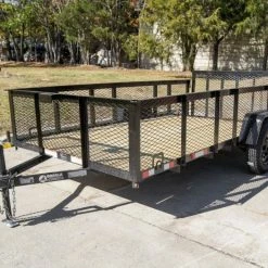 SLE Utility Trailers 6.4x12 Dovetail Utility Trailer 2ft Mesh Side 3,500lb Axle