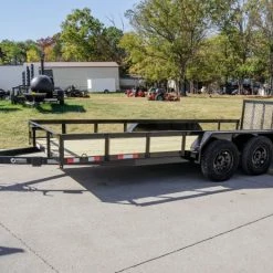 SLE Utility Trailers 6.4x16 Utility Trailer Dovetail (2) 3500lb Axles With Gate