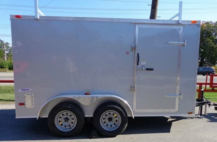 SLE Enclosed Trailers Enclosed Trailer 7'x12' Silver - ATV Cargo Construction Hauler Storage - Image 5