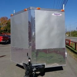 SLE Enclosed Trailers Enclosed Trailer 7'x12' Silver - ATV Cargo Construction Hauler Storage