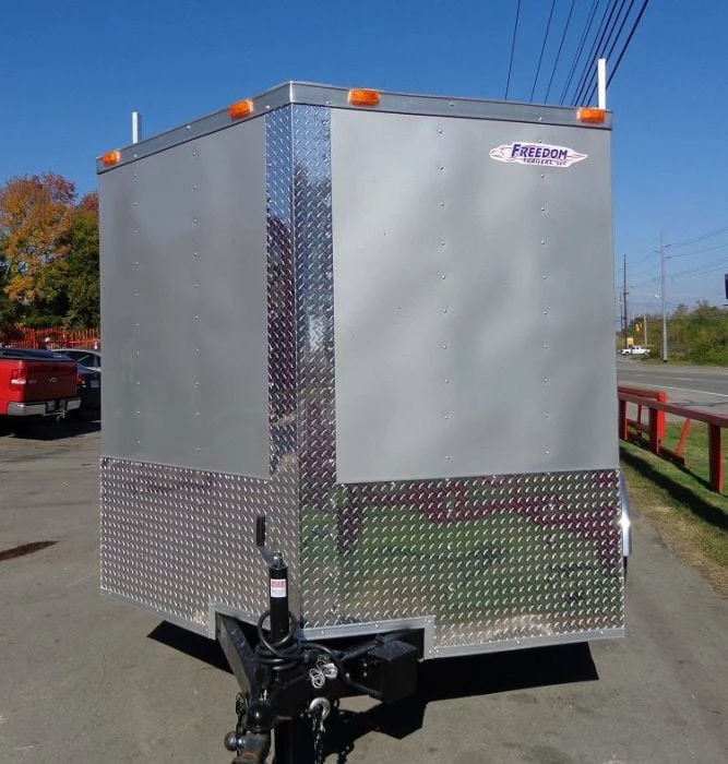 SLE Enclosed Trailers Enclosed Trailer 7'x12' Silver - ATV Cargo Construction Hauler Storage