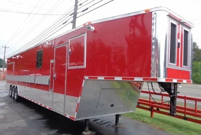 SLE Concessions Concession Trailer 8.5'x44' Gooseneck Catering Vending Red - Image 3