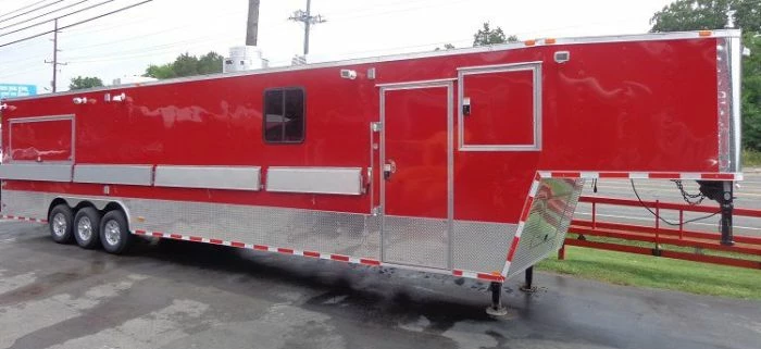 SLE Concessions Concession Trailer 8.5'x44' Gooseneck Catering Vending Red - Image 5