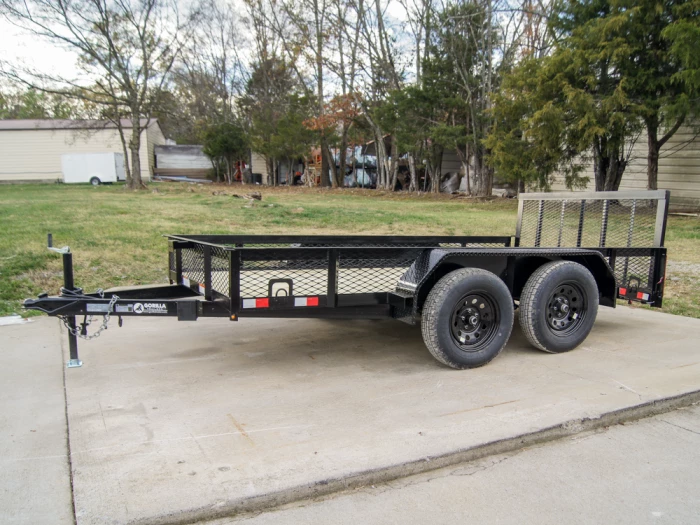 SLE Utility Trailers 6.4x12 Dovetail Utility Trailer With 1ft Mesh Sides (2) 3,500lb Axles