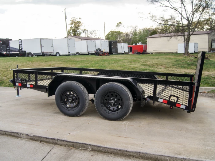 SLE Utility Trailers 6.4x12 Dovetail Utility Trailer With 1ft Mesh Sides (2) 3,500lb Axles - Image 2