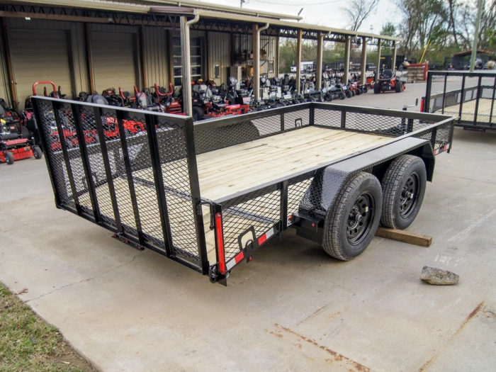 SLE Utility Trailers 6.4x12 Dovetail Utility Trailer With 1ft Mesh Sides (2) 3,500lb Axles - Image 5