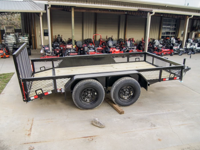SLE Utility Trailers 6.4x12 Dovetail Utility Trailer With 1ft Mesh Sides (2) 3,500lb Axles - Image 6