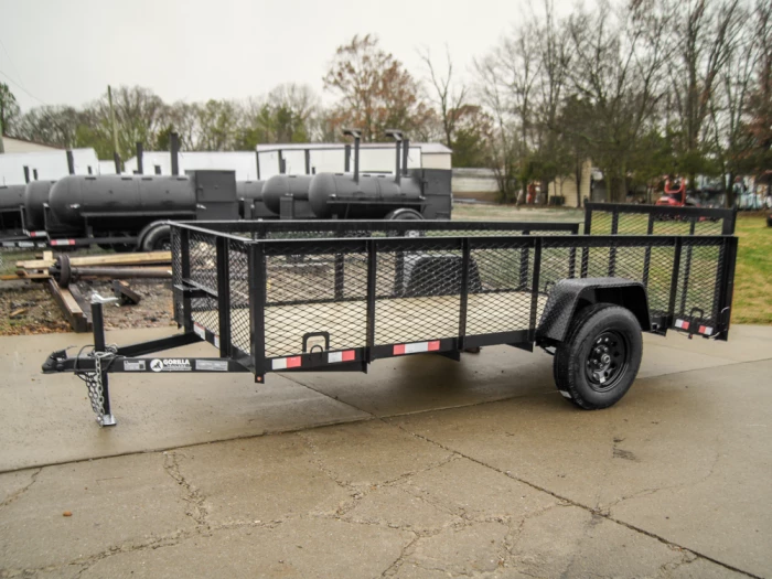 SLE Utility Trailers 5x12 Dovetail Utility Trailer With 2ft Mesh Sides 3,500lb Axle