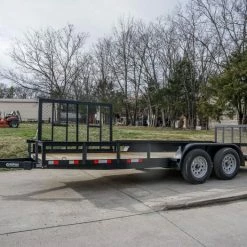SLE Utility Trailers 6.4x18 Tandem Dovetail Utility Trailer With Side Gate