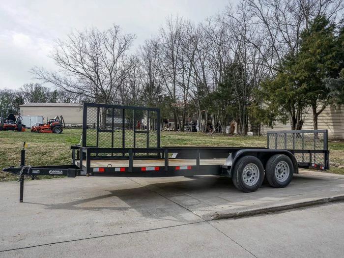 SLE Utility Trailers 6.4x18 Tandem Dovetail Utility Trailer With Side Gate