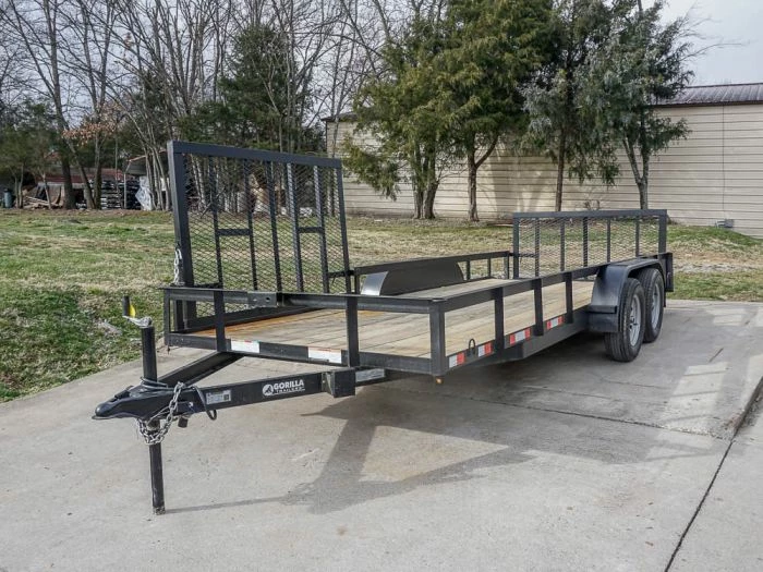 SLE Utility Trailers 6.4x18 Tandem Dovetail Utility Trailer With Side Gate - Image 3