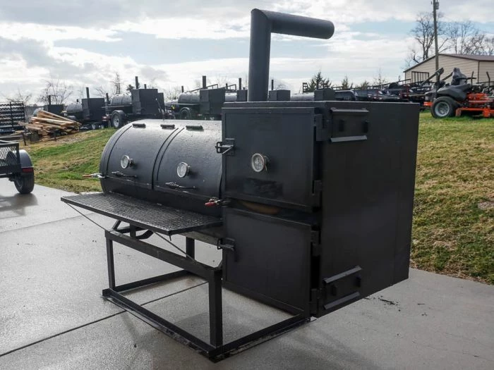Steam Boat Smokers BBQ Smoker 250 Gallon Reverse Flow Patio BBQ Cooker Grill Box - Image 3