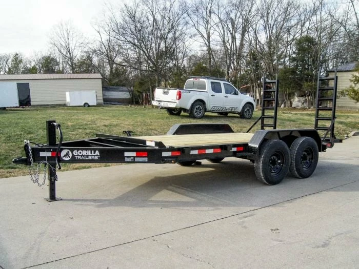 SLE Utility Trailers 7x14 IBeam Equipment Trailer (2) 7K Axles With Stand-Up Ramps - Image 3