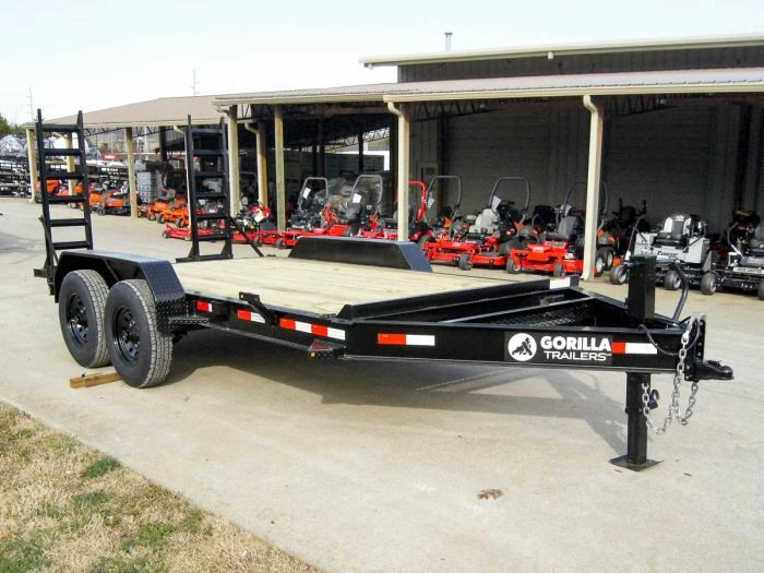 SLE Utility Trailers 7x14 IBeam Equipment Trailer (2) 7K Axles With Stand-Up Ramps