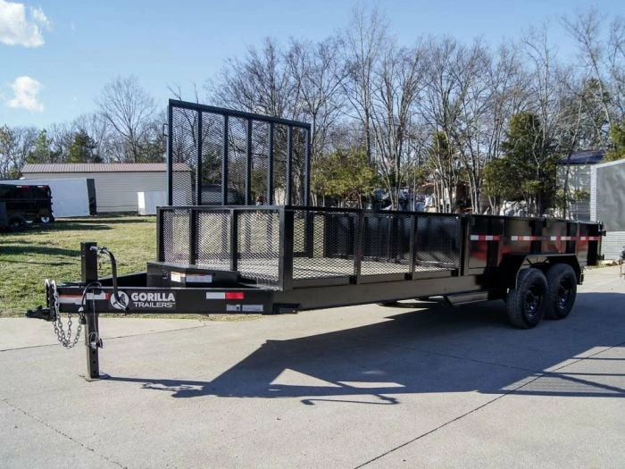 SLE Dump Trailers 7x20 Hybrid Utility Dump Trailer 2ft Sides With Box (2) 7K Axles - Image 4
