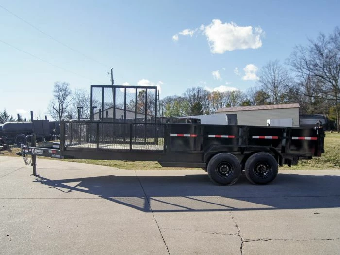 SLE Dump Trailers 7x20 Hybrid Utility Dump Trailer 2ft Sides With Box (2) 7K Axles - Image 5