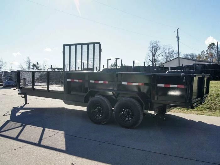 SLE Dump Trailers 7x20 Hybrid Utility Dump Trailer 2ft Sides With Box (2) 7K Axles - Image 6