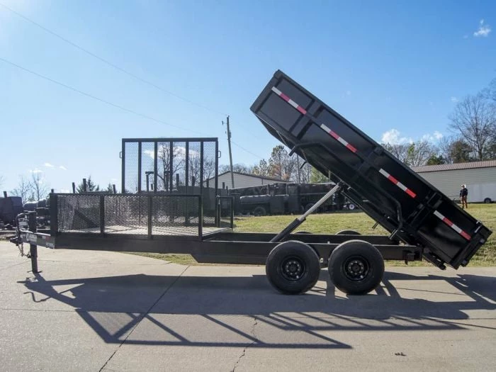 SLE Dump Trailers 7x20 Hybrid Utility Dump Trailer 2ft Sides With Box (2) 7K Axles - Image 2