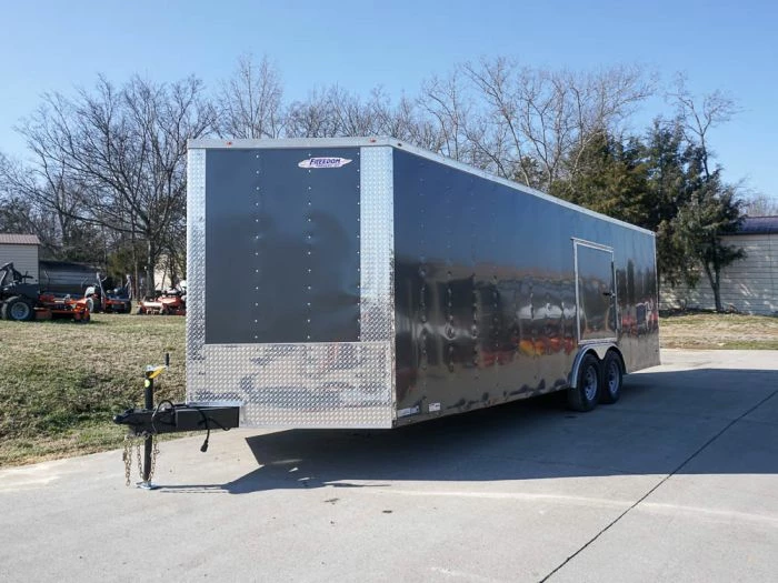 SLE Enclosed Trailers Enclosed Trailer 8.5x24 Tandem Axle Charcoal Gray - Motorcycle Car Hauler Storage