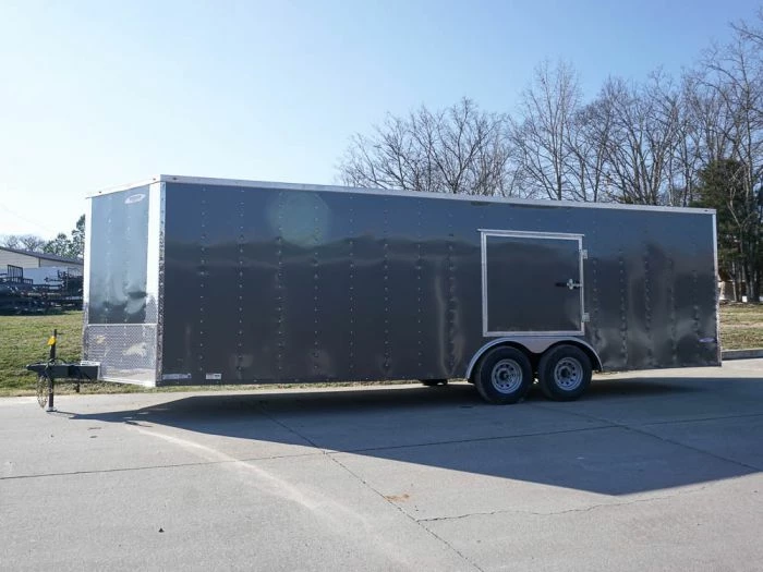 SLE Enclosed Trailers Enclosed Trailer 8.5x24 Tandem Axle Charcoal Gray - Motorcycle Car Hauler Storage - Image 3