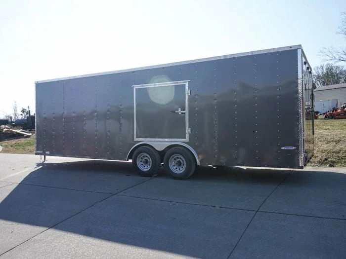 SLE Enclosed Trailers Enclosed Trailer 8.5x24 Tandem Axle Charcoal Gray - Motorcycle Car Hauler Storage - Image 4