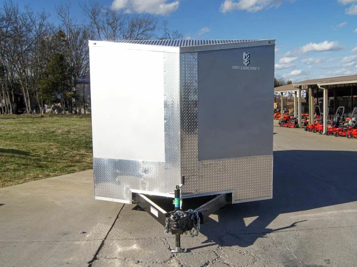 SLE Enclosed Trailers 8.5x20 Silver V-Nose Slant Top Enclosed Trailer (2) 5200lb Axles - Image 3