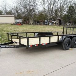 SLE Utility Trailers 6.4x16 Tube Top Dovetail Utility Trailer (2) 3,500lb Axles