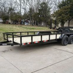SLE Utility Trailers 7x20 Tube Top Dovetail Utility Trailer (2) 3500lb Axles