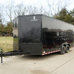 SLE Enclosed Trailers 8.5x18 Black V-Nose Enclosed Trailer With Blackout Package (2) 3,500lb Axles