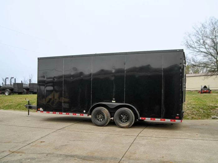SLE Enclosed Trailers 8.5x18 Black V-Nose Enclosed Trailer With Blackout Package (2) 3,500lb Axles - Image 3