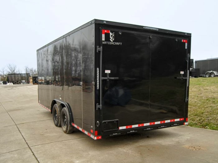 SLE Enclosed Trailers 8.5x18 Black V-Nose Enclosed Trailer With Blackout Package (2) 3,500lb Axles - Image 4