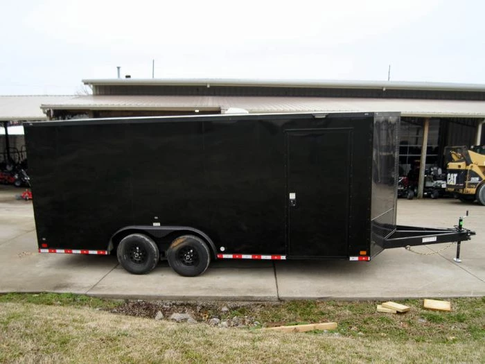 SLE Enclosed Trailers 8.5x18 Black V-Nose Enclosed Trailer With Blackout Package (2) 3,500lb Axles - Image 6