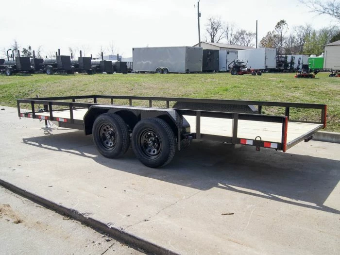 SLE Utility Trailers 7x18 Straight Deck Utility Trailer (2) 3,500lb Axles - No Gate - Image 4